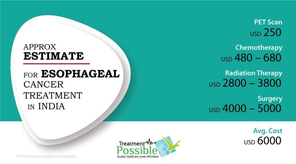 cost for esophagael cancer treatment In india